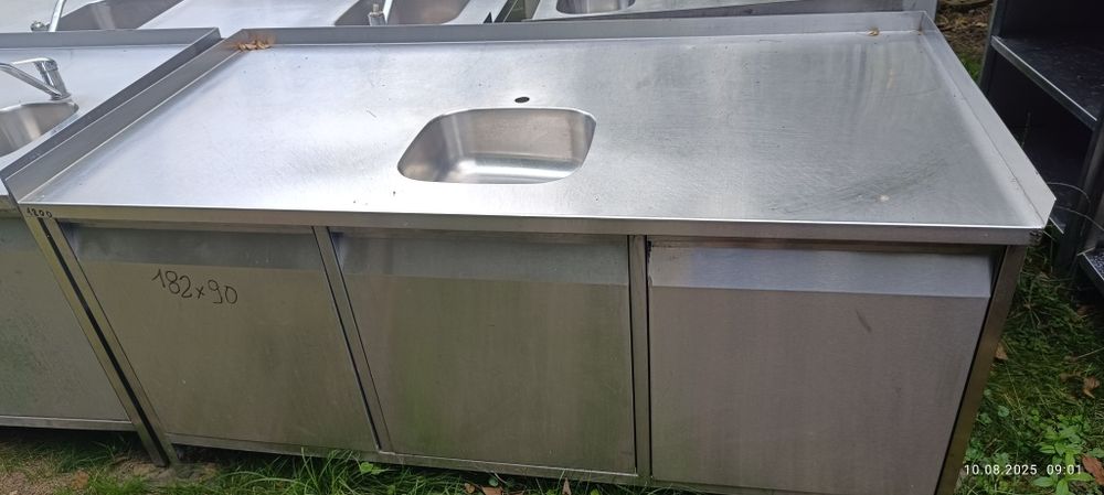 Używana szafka blat roboczy ze zlewem i drzwiczkami