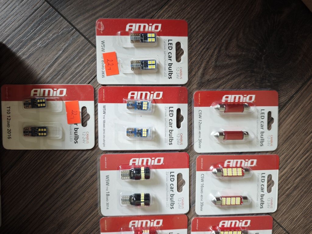 Żarówki samochodowe LED 24V i 12V różne rodzaje