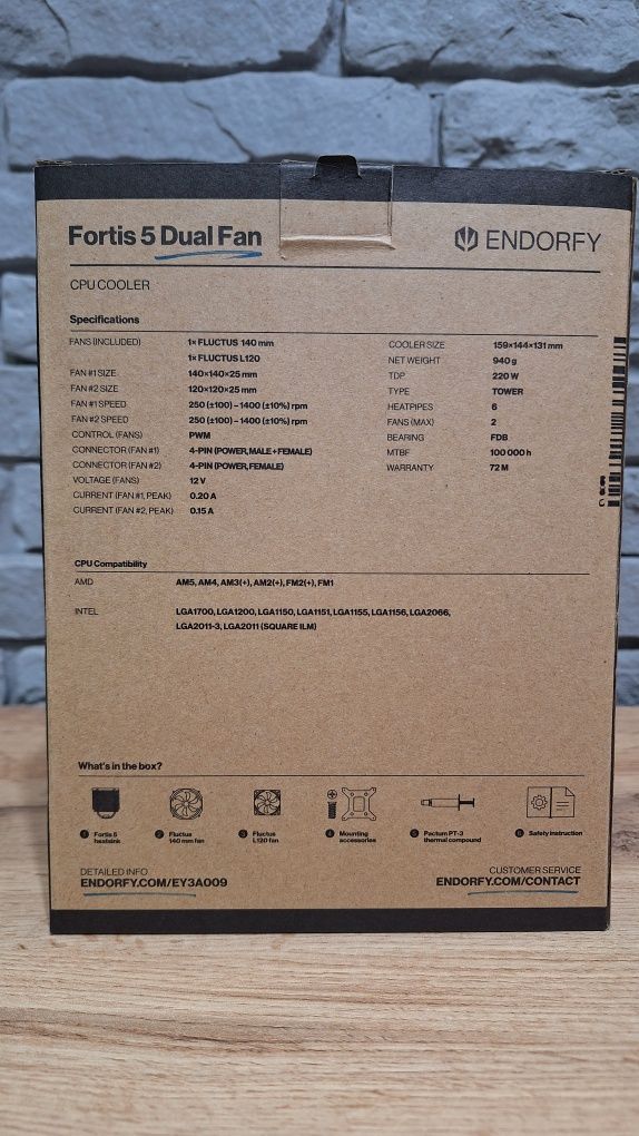 Chłodzenie procesora Endorfy Fortis 5 dual fan