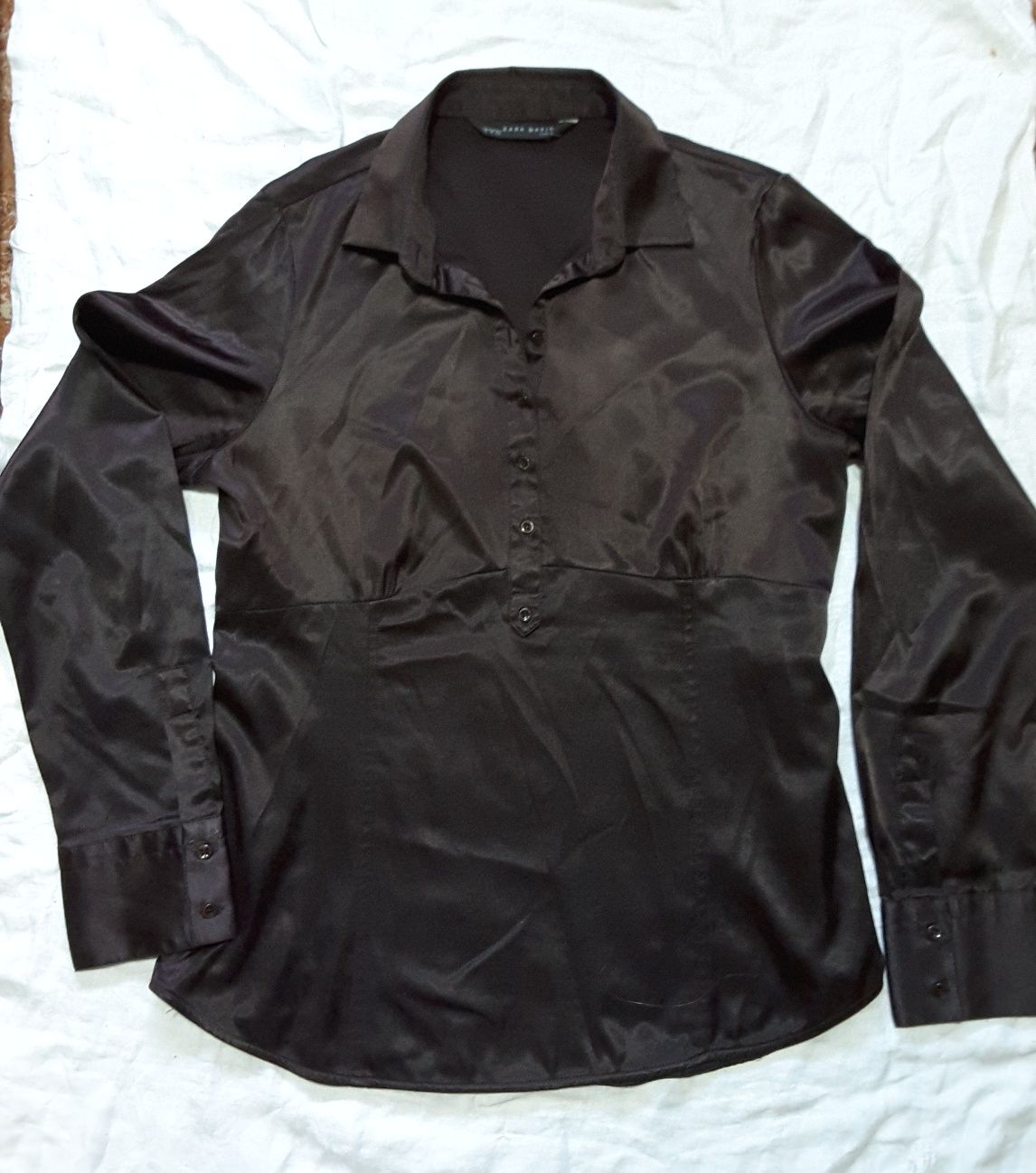 Camisa cetim - Zara - tam M