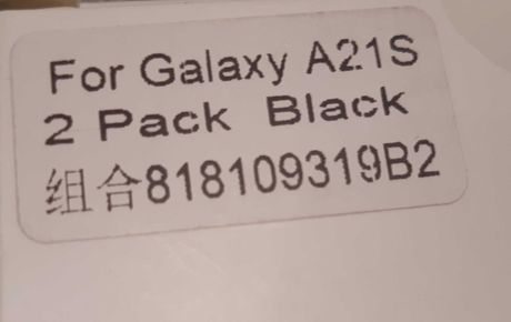 Szkło hartowane x2 i czarne plecki Samsung Galaxy A21S