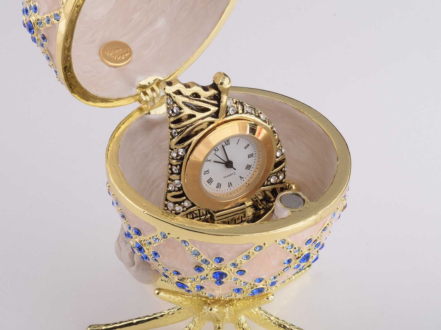 Jajko zegarek żaglówka kolekcja Keren Kopal Faberge Swarovski Unikat