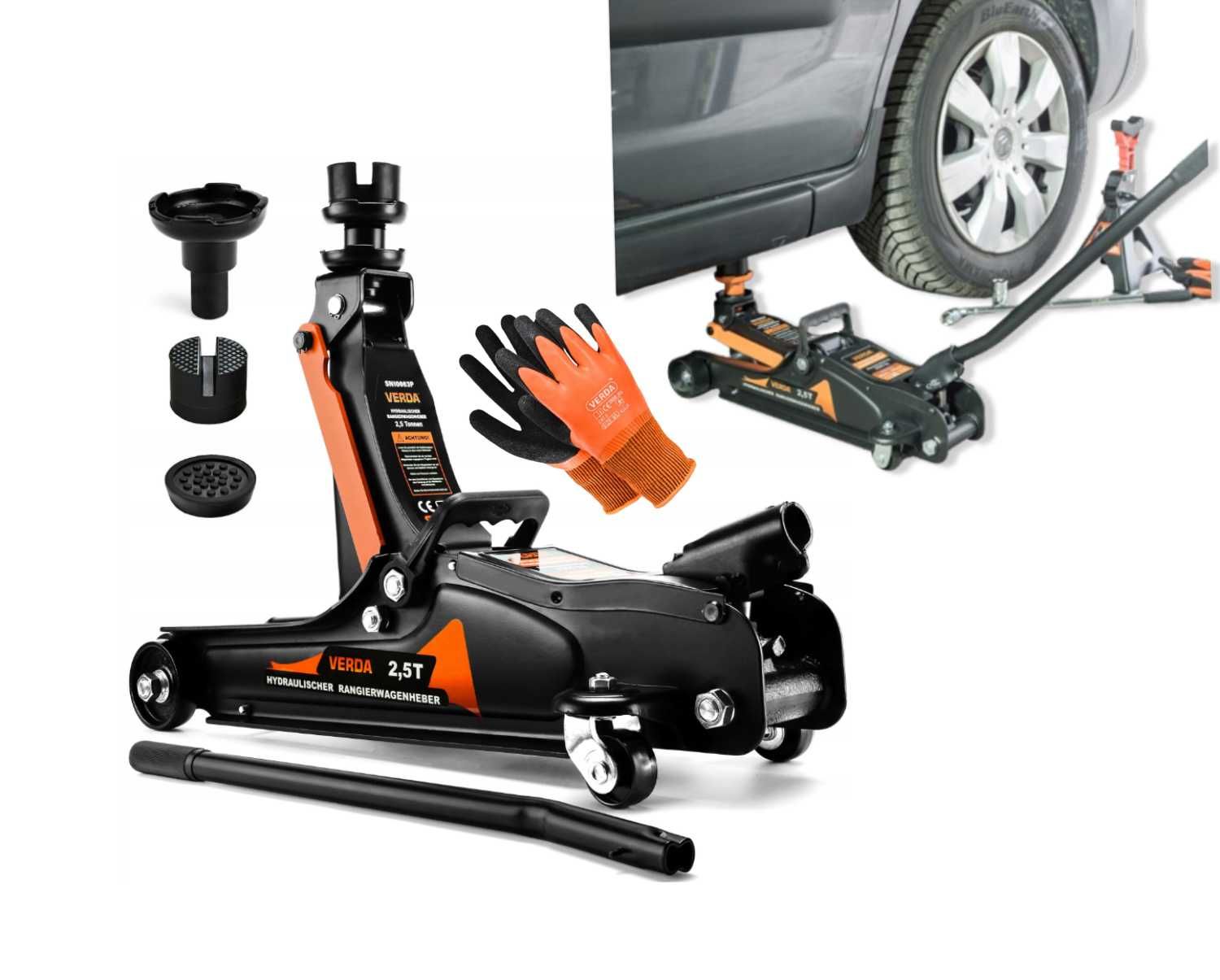 Podnośnik HYDRAULICZNY 2500kg Lewarek 2,5T IDEALNY do GARAŻU + GRATIS!