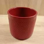 Doniczka ceramiczna bordowa Cermax
