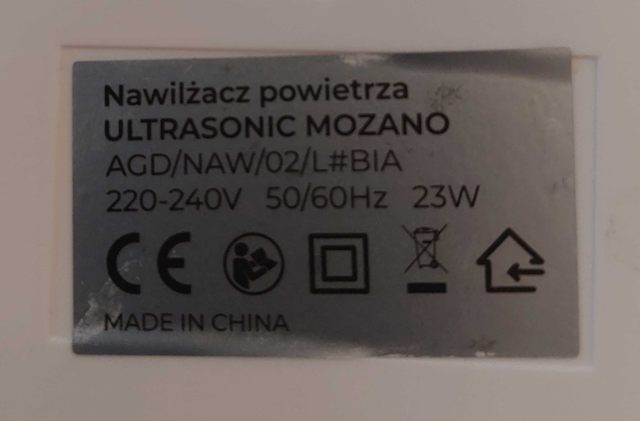 Nawilżacz powietrza automatyczny ultradźwiękowy MOZANO aroma + PILOT