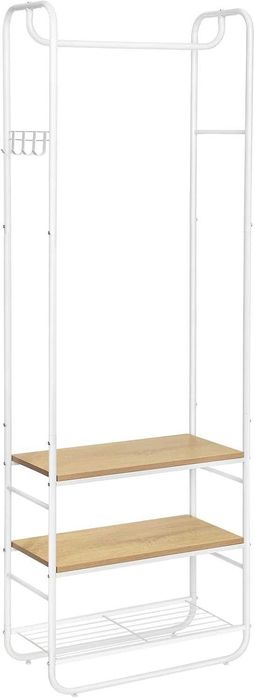 Bengaleiro, cabide e sapateira cabe espaços pequenos branco  181x58x28