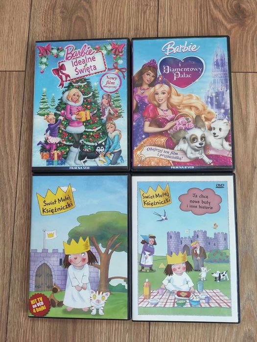 Filmy VCD Barbie Diamentowy Pałac i Idealne Święta + gratisy