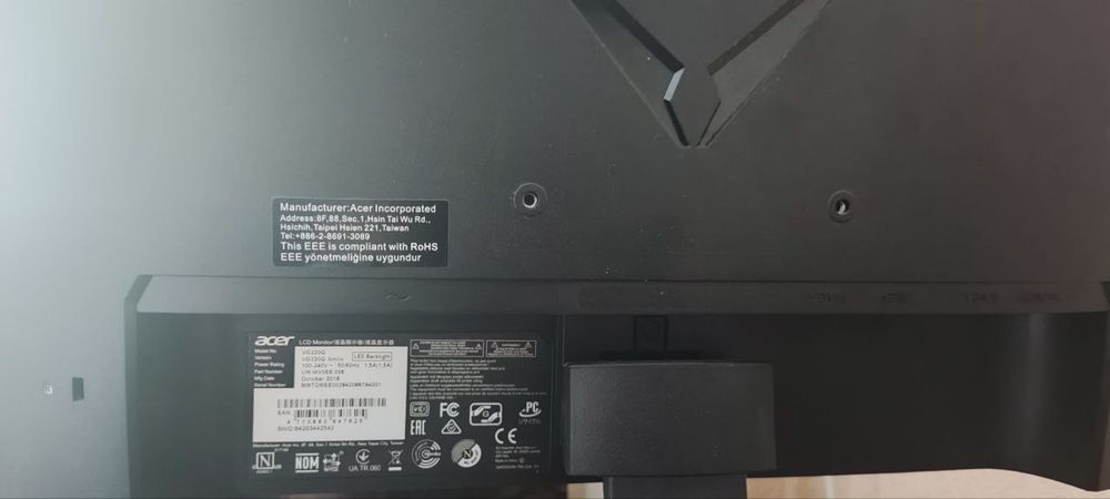 Монітор Acer Nitro VG220Q Full HD IPS 75 Гц