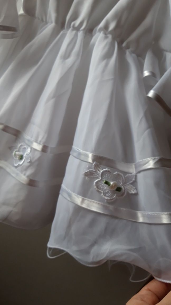 Elegancka sukienka na chrzest święta imprezę 92/98