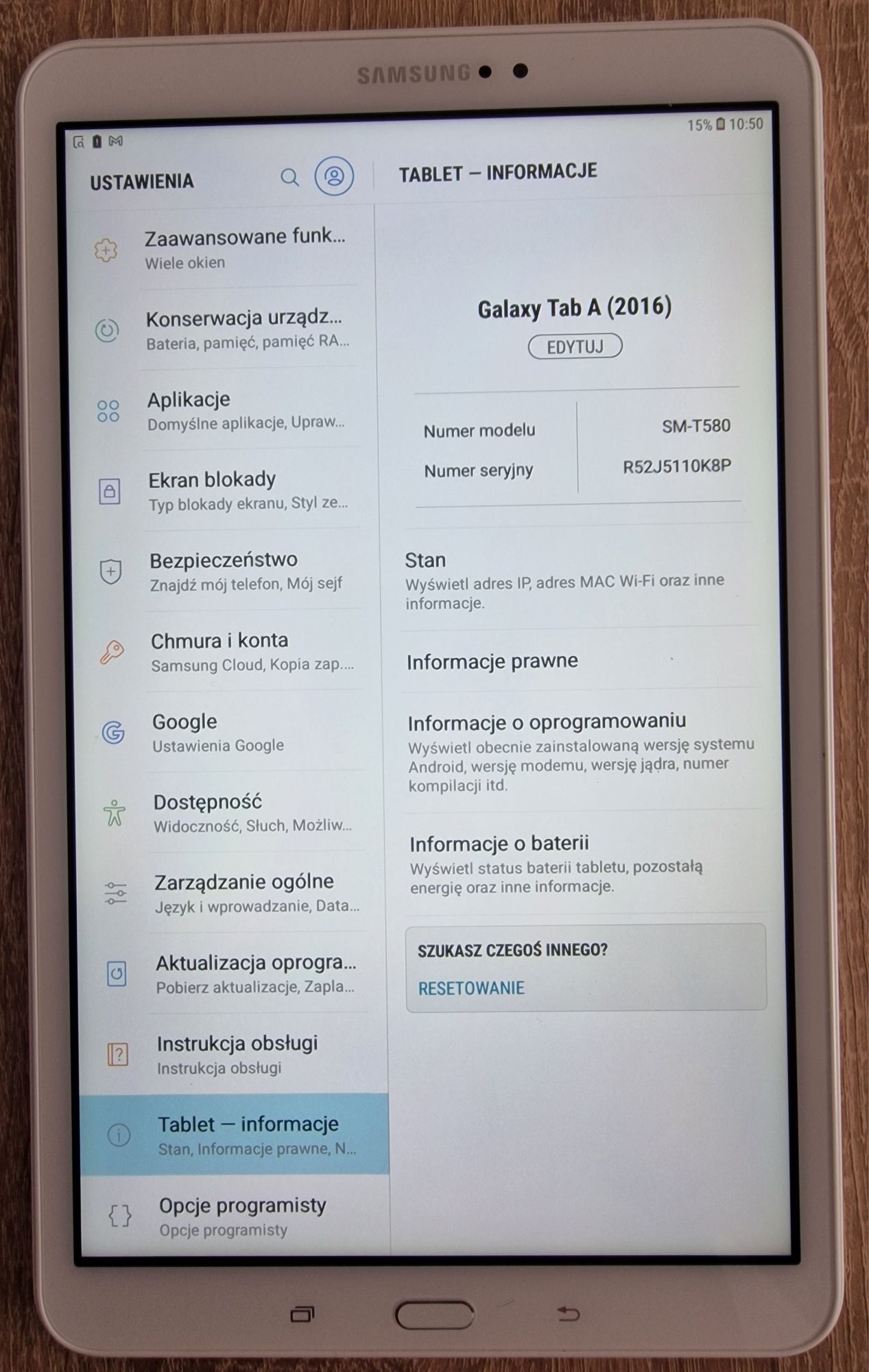 Tablet Samsung Galaxy Tab A6