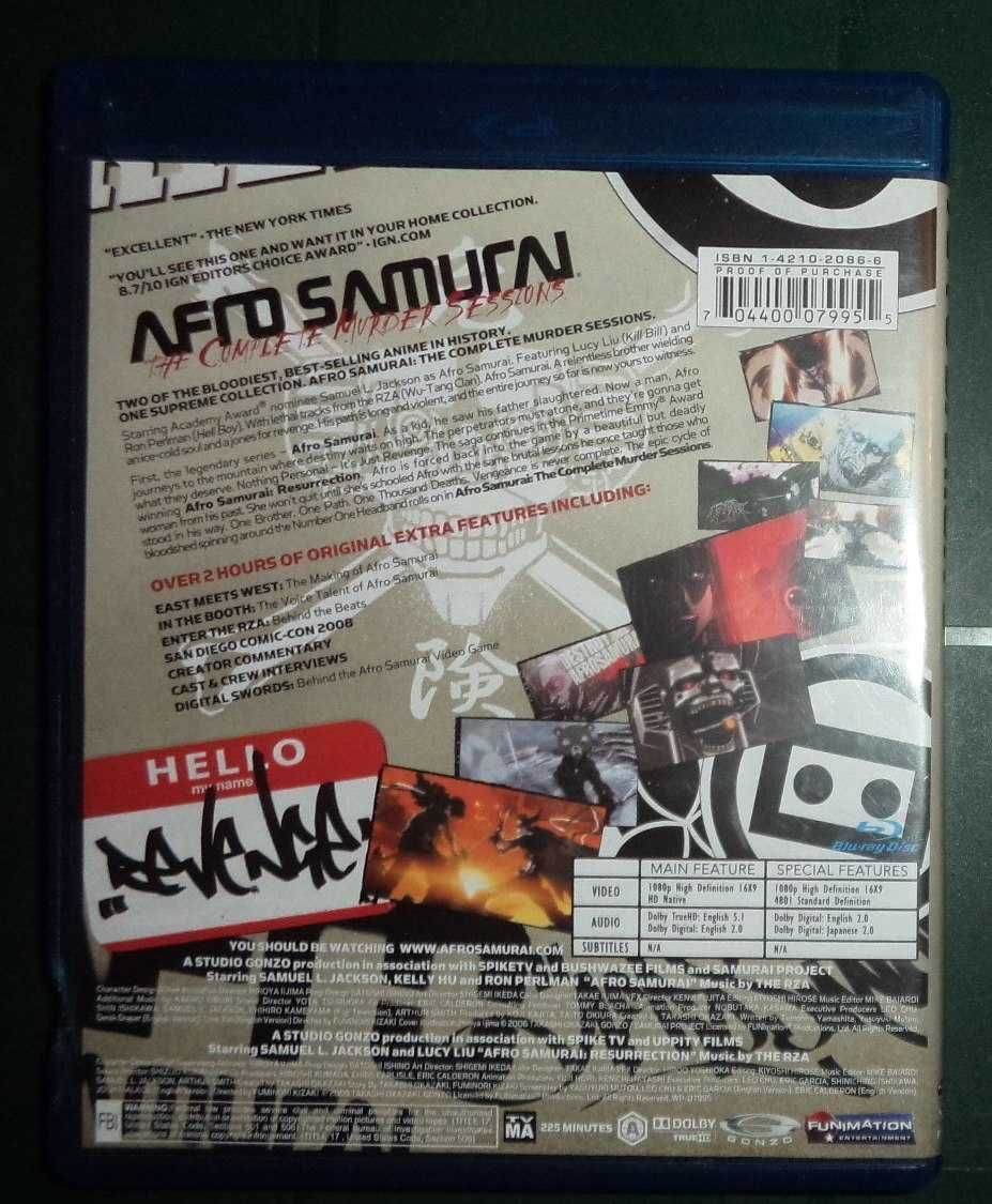 Film manga anime Afro Samurai The Complete Blu-ray, nie DVD