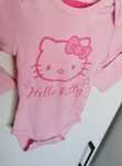 Różowe body Hello Kitty; długie rękawki; z kotem; 62