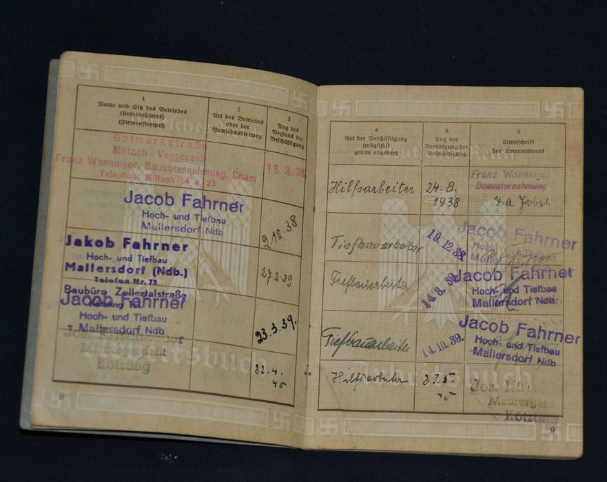 Arbeitsbuch (трудовая книжка)