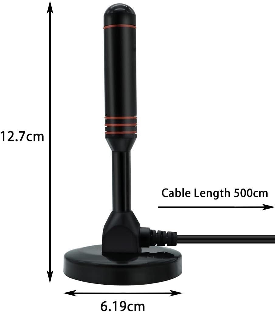 Antena telewizyjna przenośna zewnętrzna/wewnętrzna DVB-T2 podst.magnet