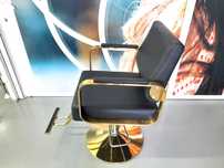 Cadeira Hidráulica Nova e Profissional em Dourado