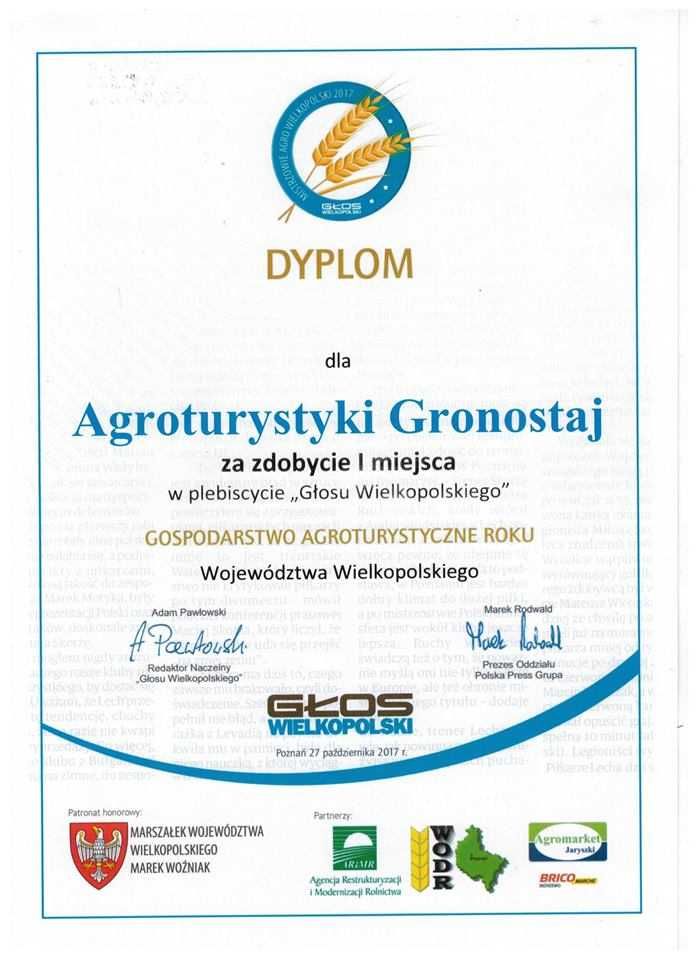 Nocleg, Agroturystyka "Gronostaj" Marszewiec gm Oborniki