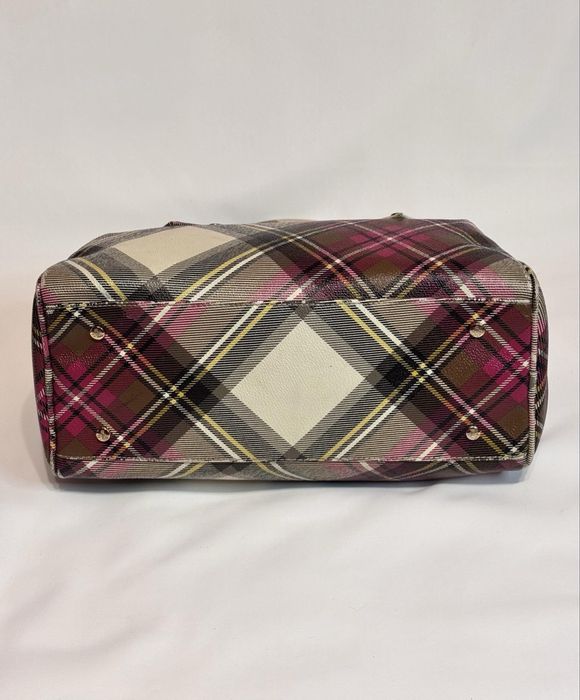 Vivienne Westwood Оригінал Сумка Боулер Тартан Шкіра
