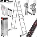 KRAFT&DELE Drabina Wielofunkcyjna Przegubowa 4x4 460cm 150Kg KD4071