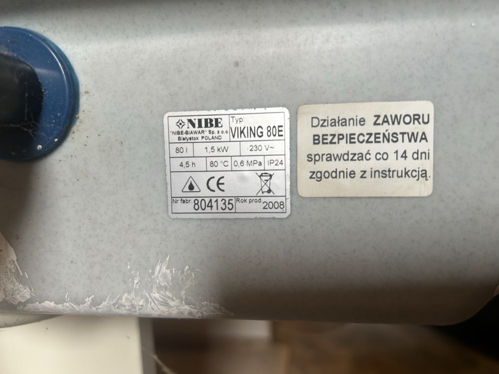 Bojler elektryczny 80l. Uzywany, w pełni sprawny. Ewentualna zamiana.