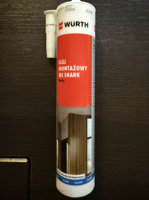 MS Shark klej mozntażowy biały Wurth 4 kartony
