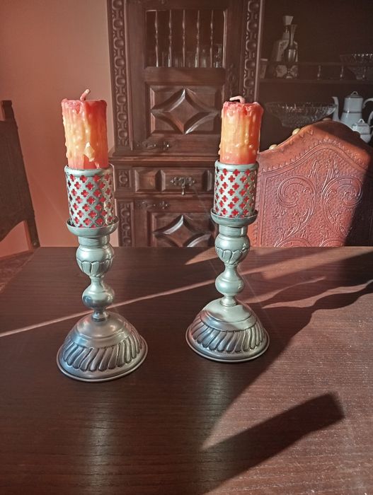 Castiçais de Estanho Usados