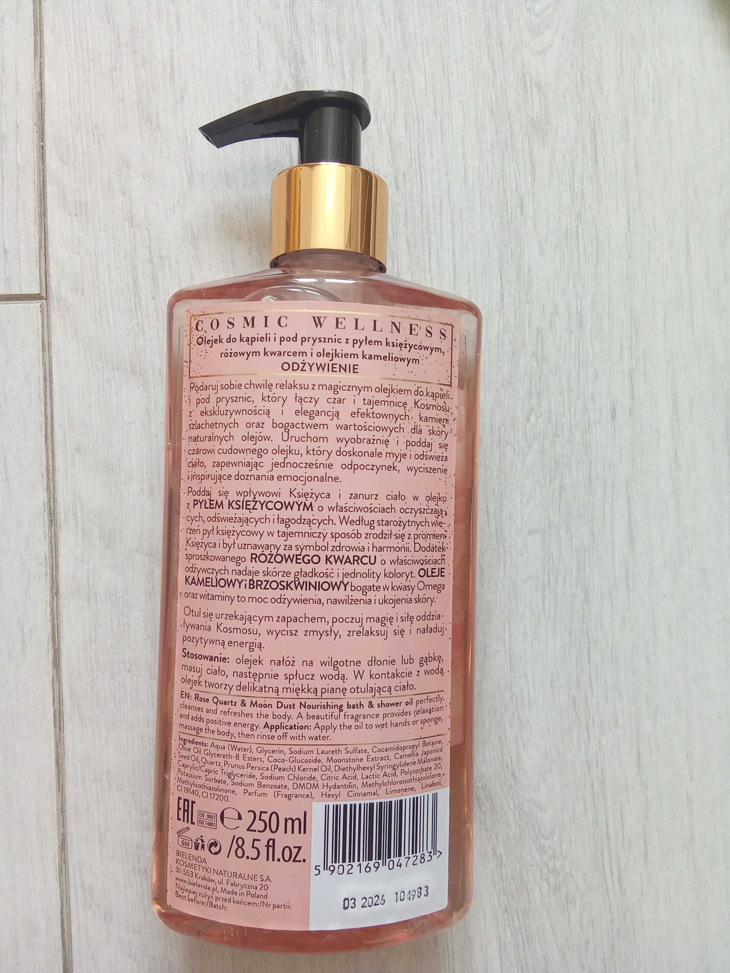 Bielenda-olejek do kąpieli i pod prysznic, Rose Quartz, pył księżycowy