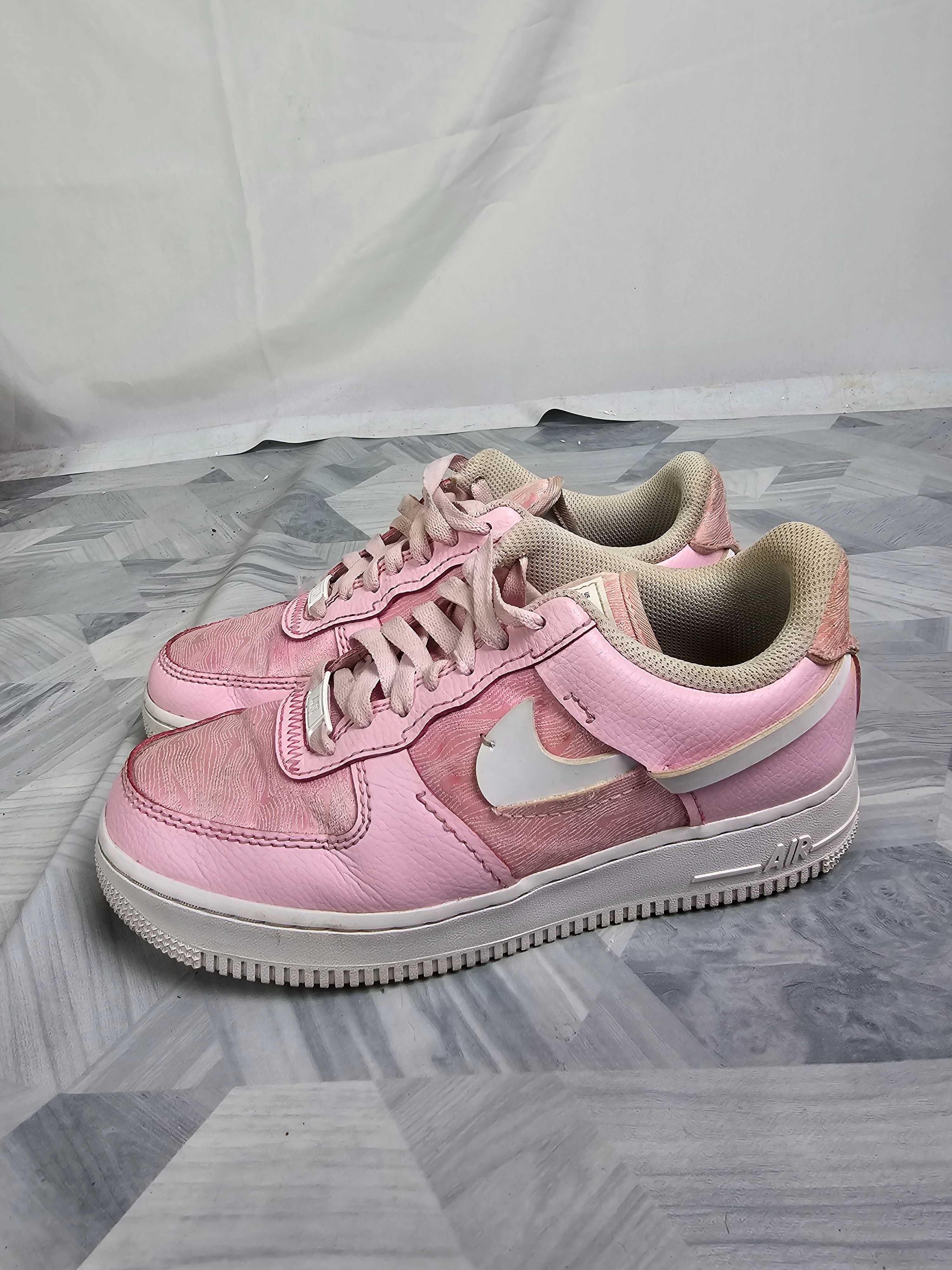 Sportowe buty tenisówki pudrowy róż nike air force af1 rozmiar 38.5