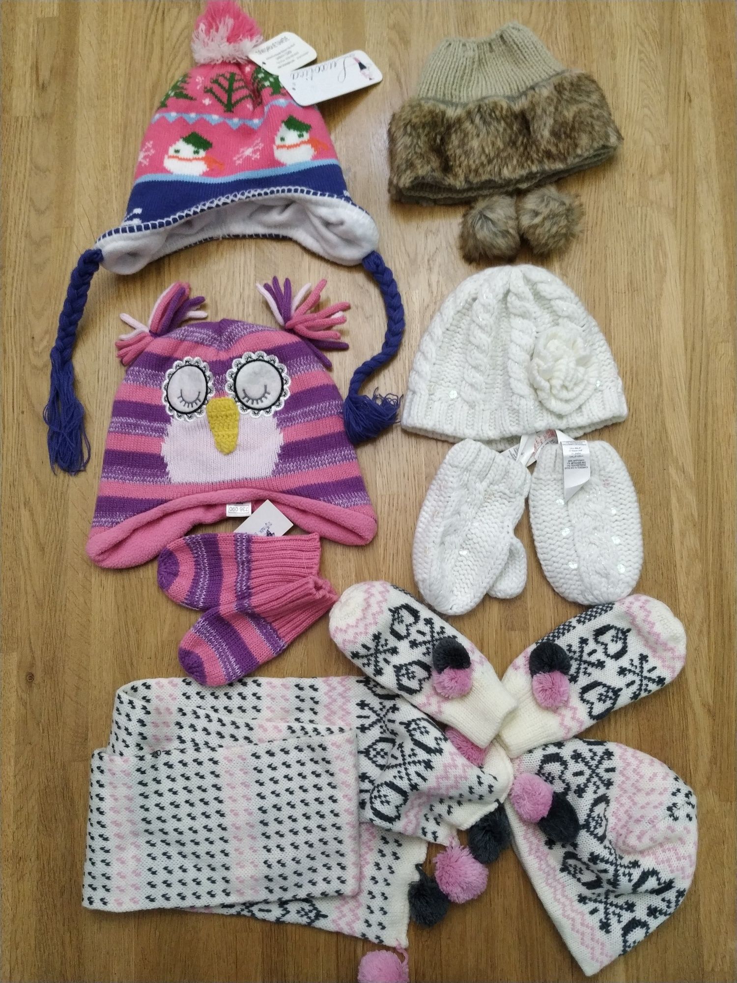 Детские шапочки и шарфы для девочки