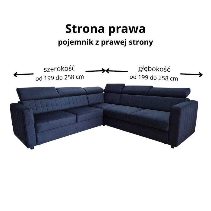 Narożnik na wymiar z ruchomymi zagłówkami