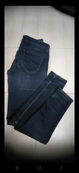 Spodnie damskie jeans granat Lee M 38