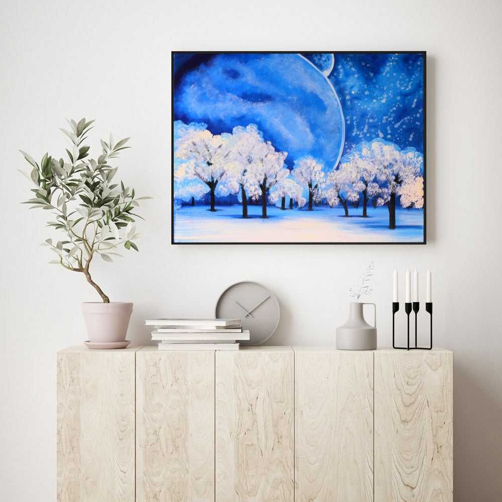 Kosmiczna Zima, obraz 60x50x2 cm