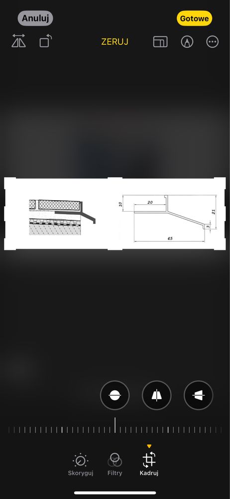 PROFIL balkonowy, tarasowy - OKAPNIK CZARNY