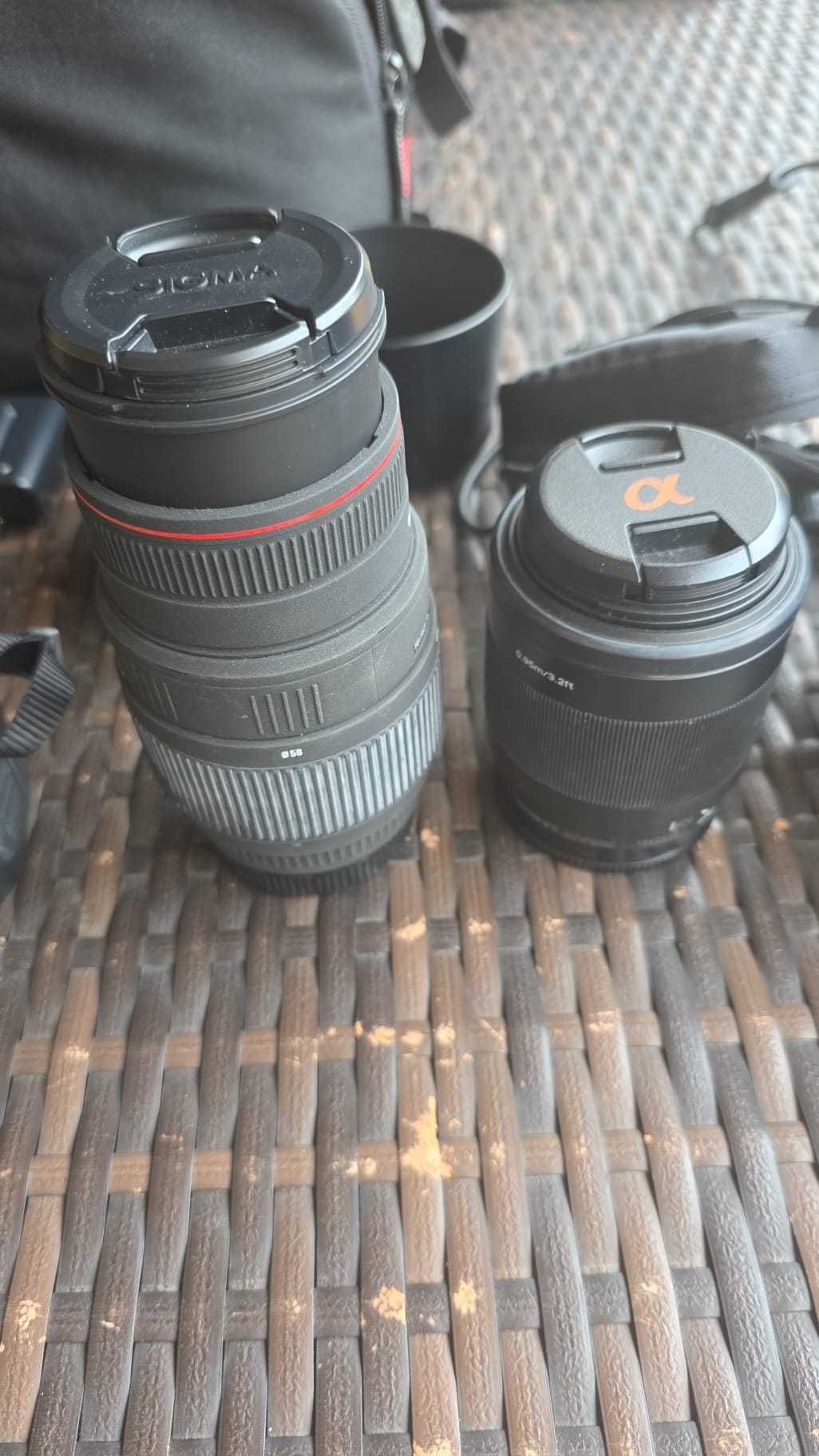 Aparat Sony alfa 350 komplet, plecak +2 teleobiektywy