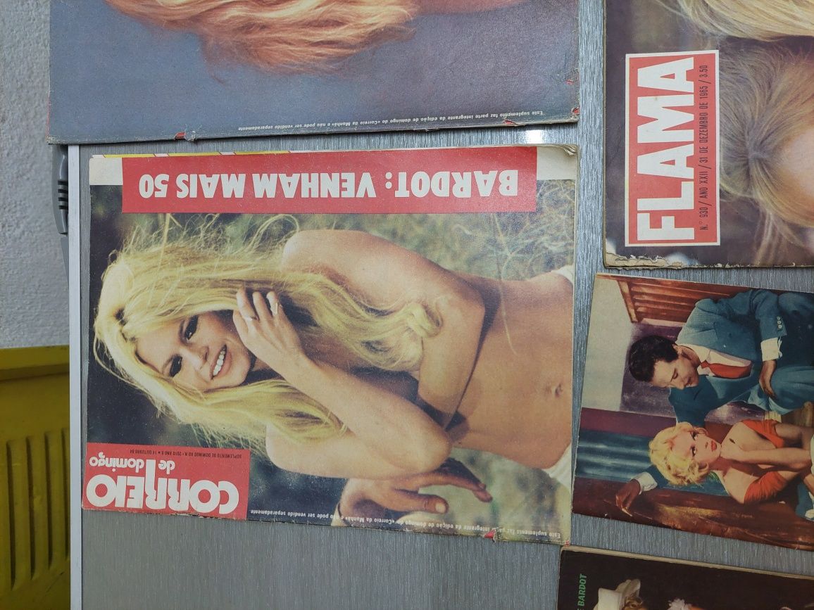 Lote revistas com brigitte bardot na capa