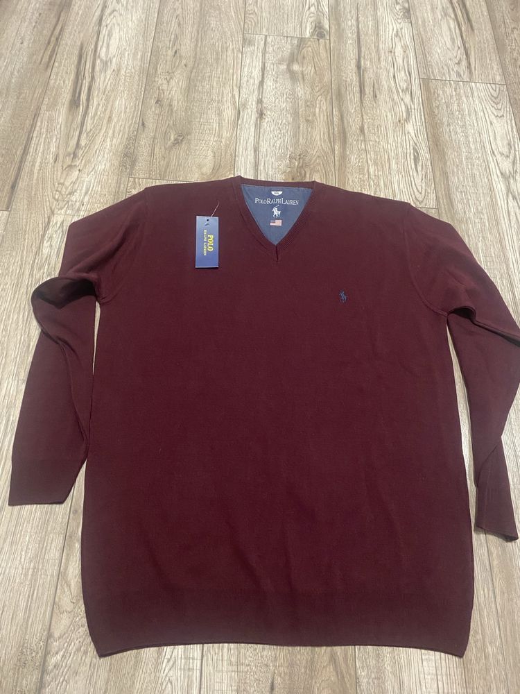 Męski sweter bordo/burgund xxl