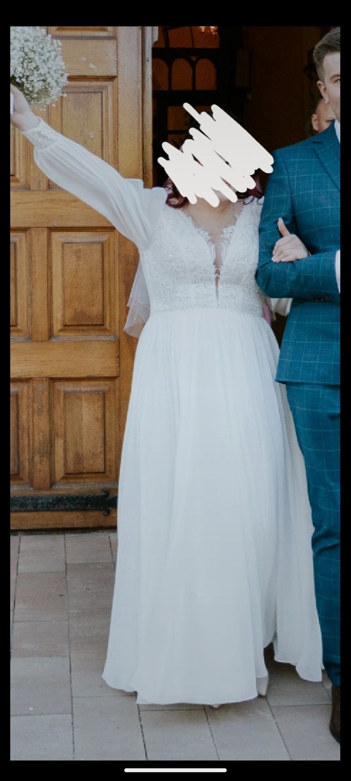 Suknia ślubna szyta na miarę, rozmiar L/XL