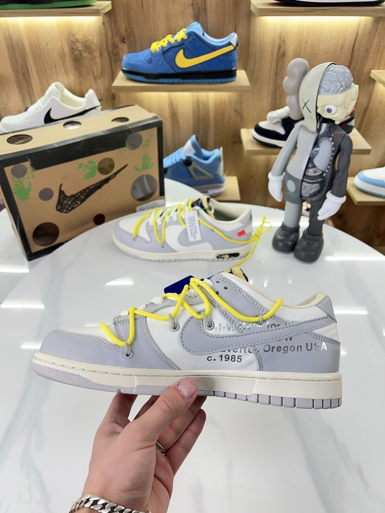 Кросівки Nike Dunk Low x Off-White lot 05 Grey / Yellow