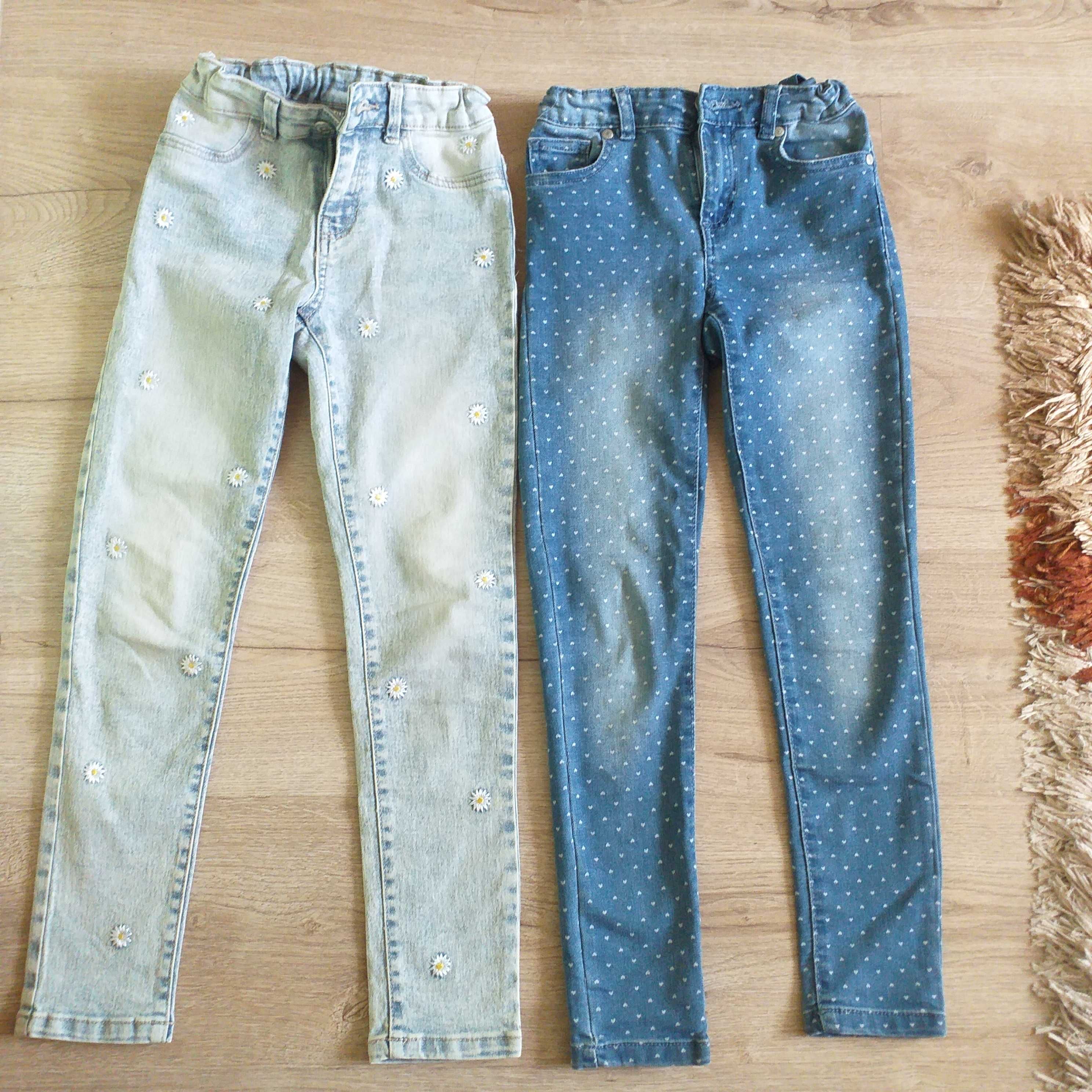 Spodnie dziewczęce 135/140 jeans 2 szt.Rypin