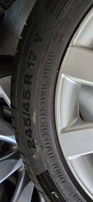 Felgi z oponami audi 17 cali 5x112