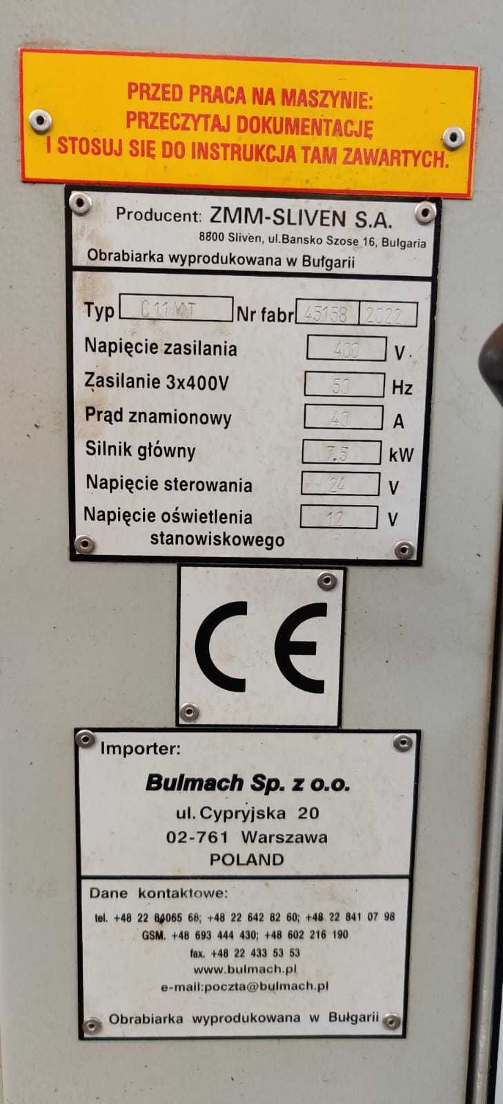 Tokarka kłowa uniwersalna C 11MT 2022
