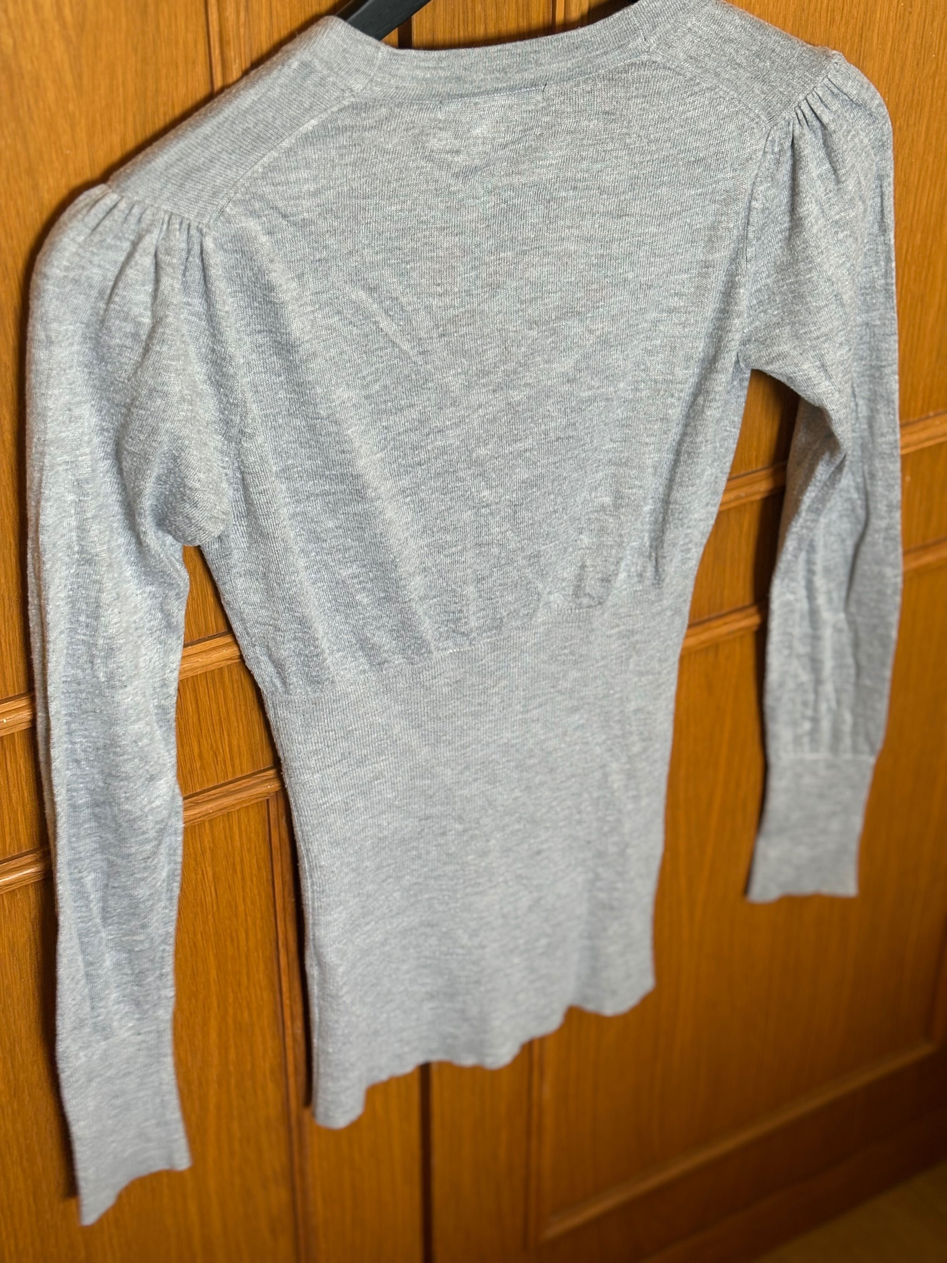 Casaco de Malha Cinza MnG Basics – S, Ajustado