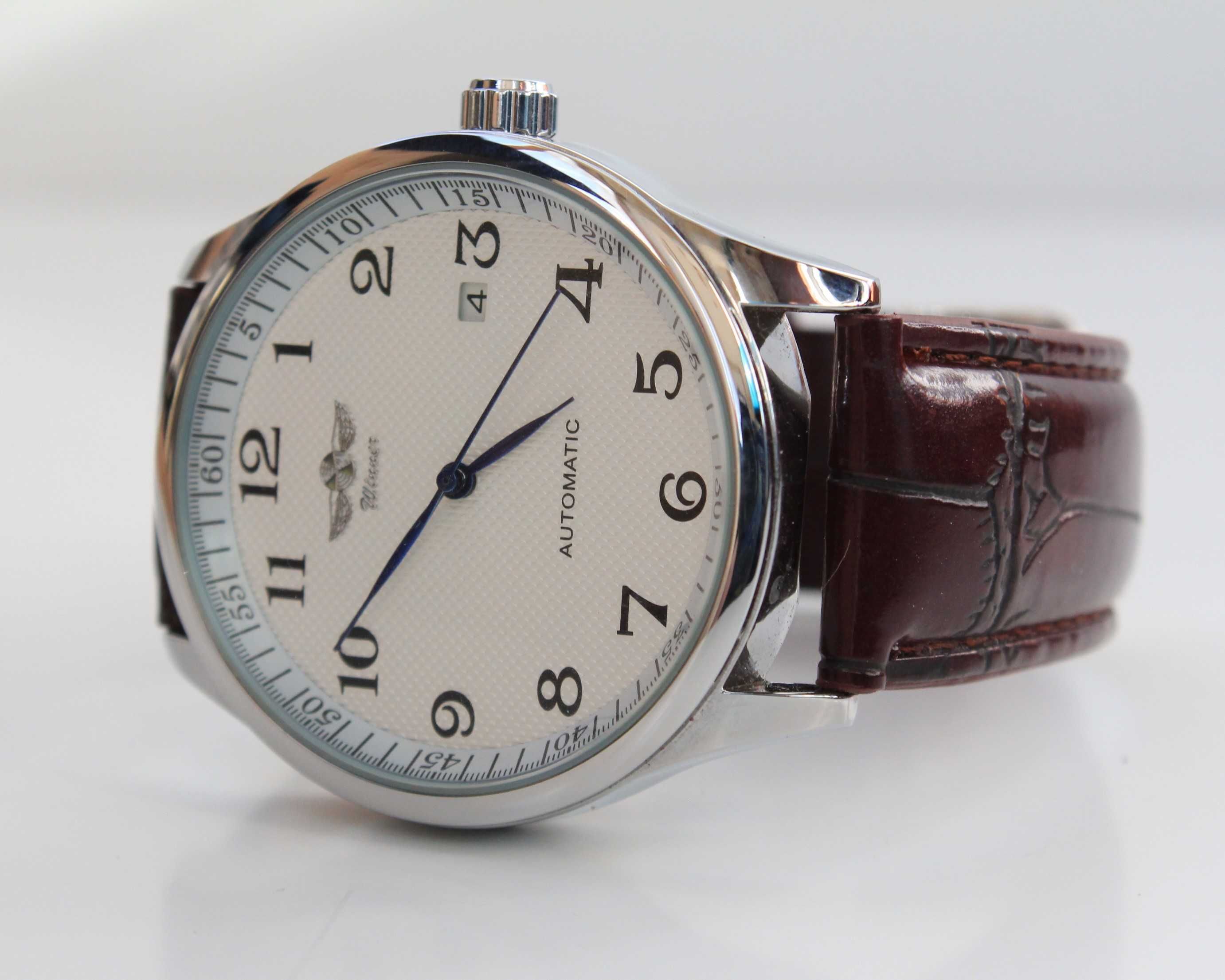 Механические классические часы Winner Lux White с автоподзаводом
