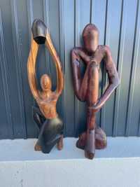 2 Estatuetas de madeira
