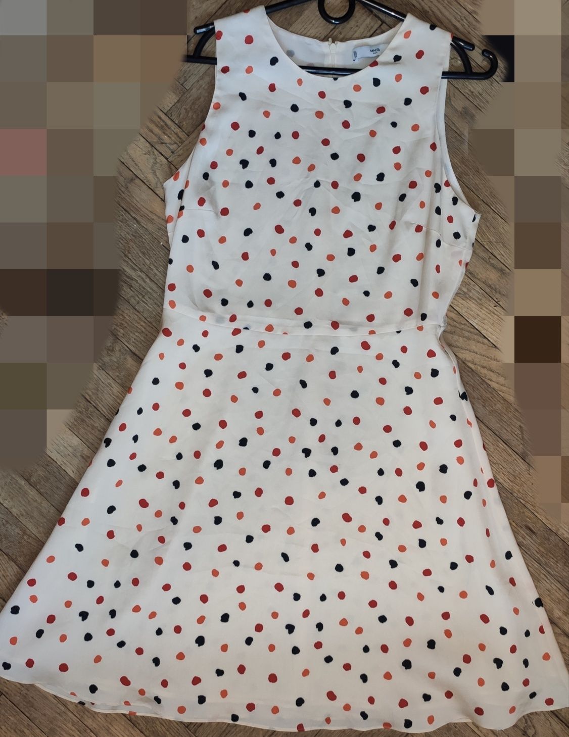 Sukienka Mango MNG S w kropeczki groszki kropki kolorowa