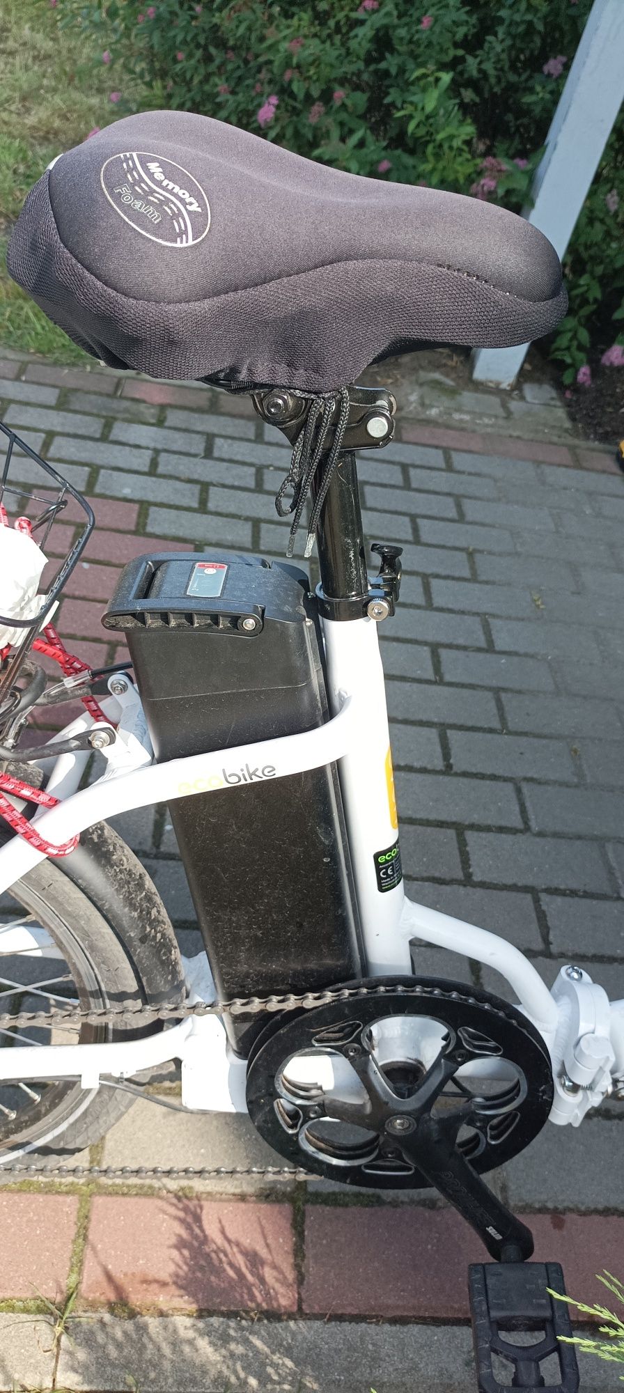 Rower elektryczny EcoBike Even White biały składak 177 km przebieg