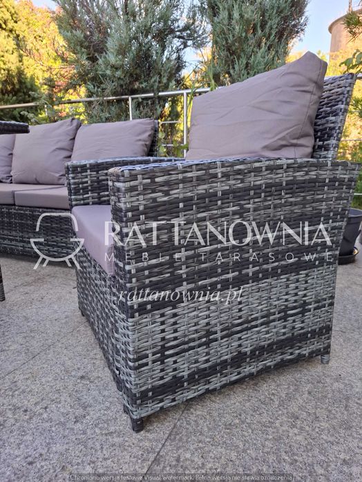 Narożnik Ogrodowy Duży Komplet Mebli Ogrodowych 8-10 os. WYPRZEDAŻ !!!