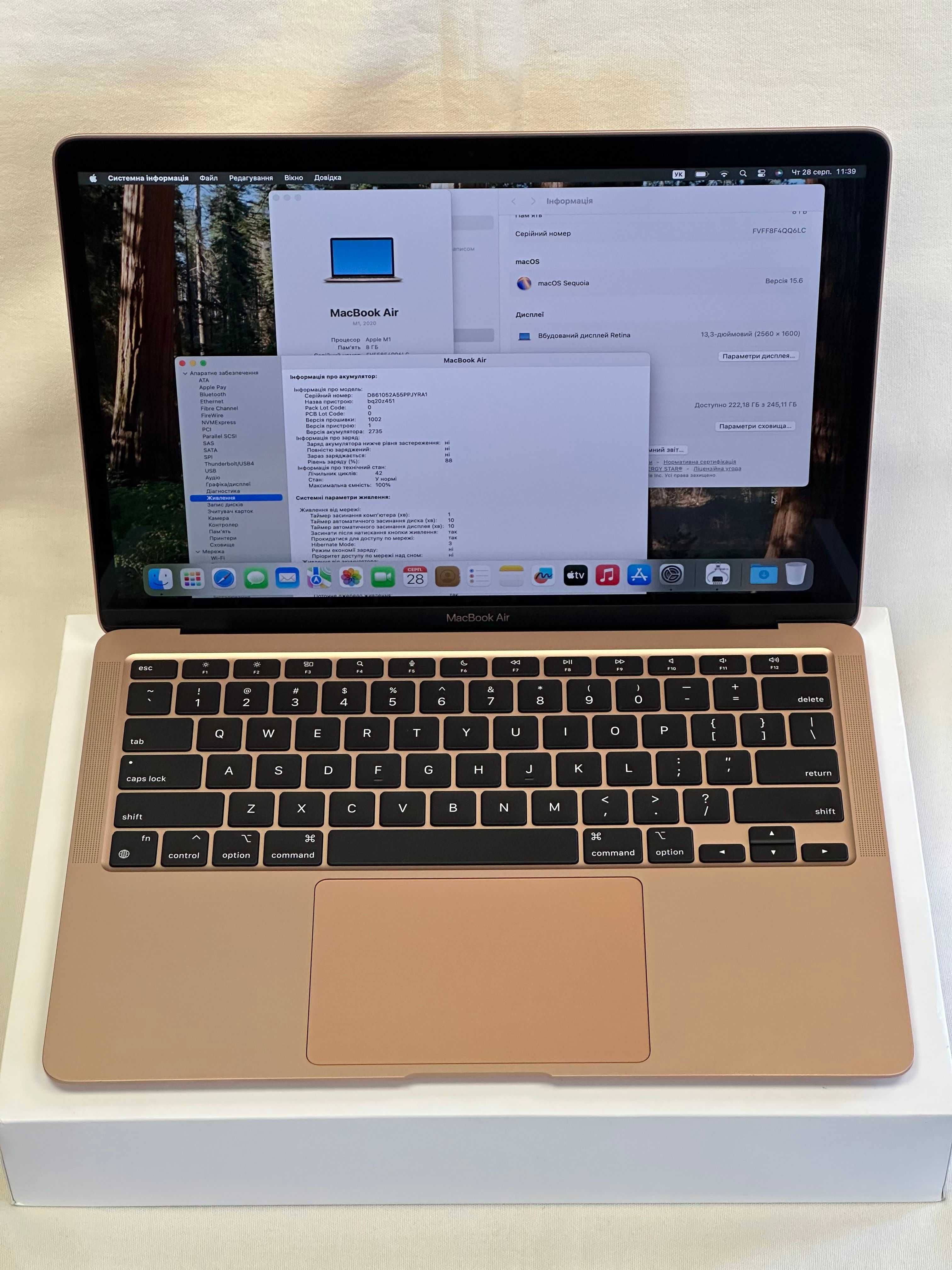 Macbook Air 13 (A2337) - 8/256 GB 2020 Chip M1