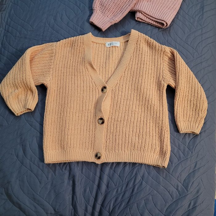 Sweterek, sweter dla dziewczynki H&M rozm 110/116 2 sztuki tanio