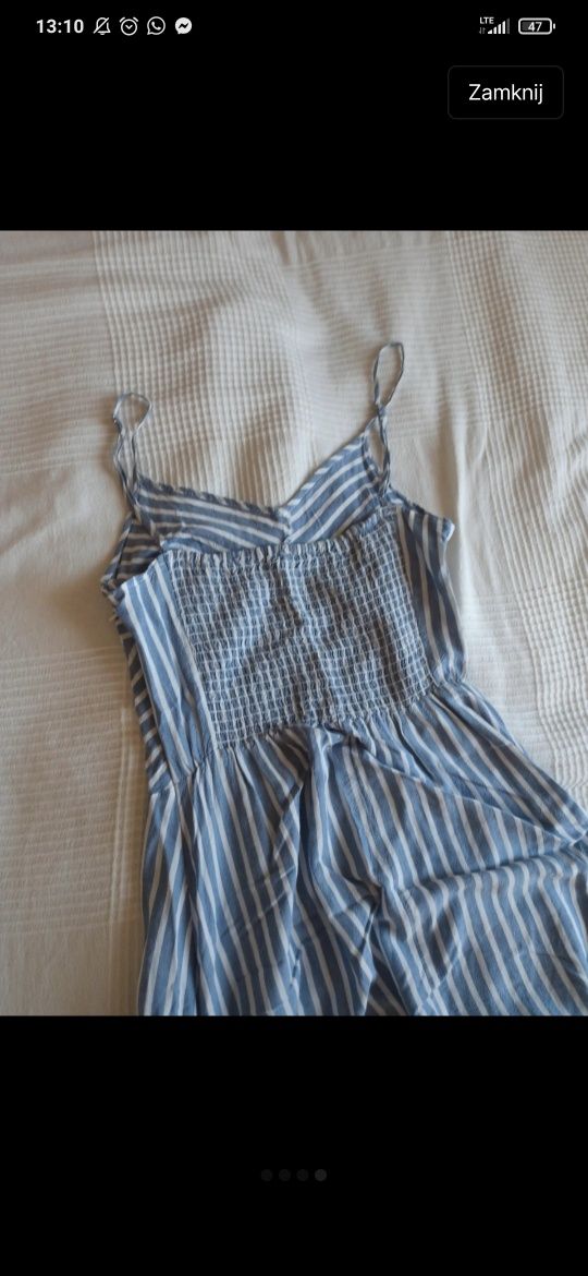 Sukienka w paski wiskoza Reserved S