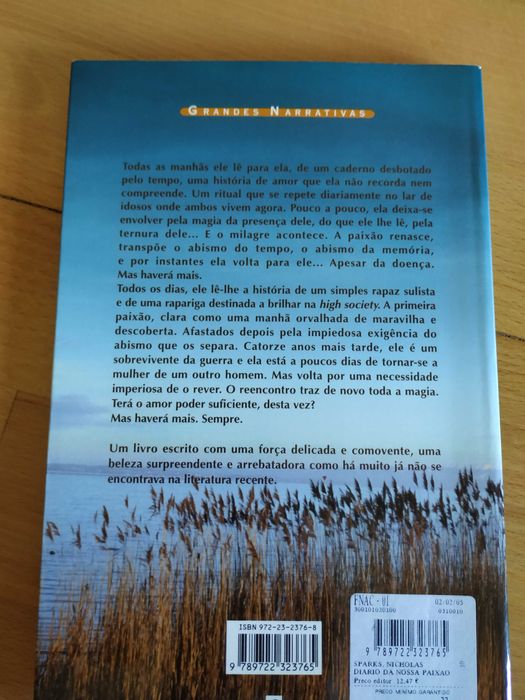 O diário da Nossa paixão de Nicholas Sparks